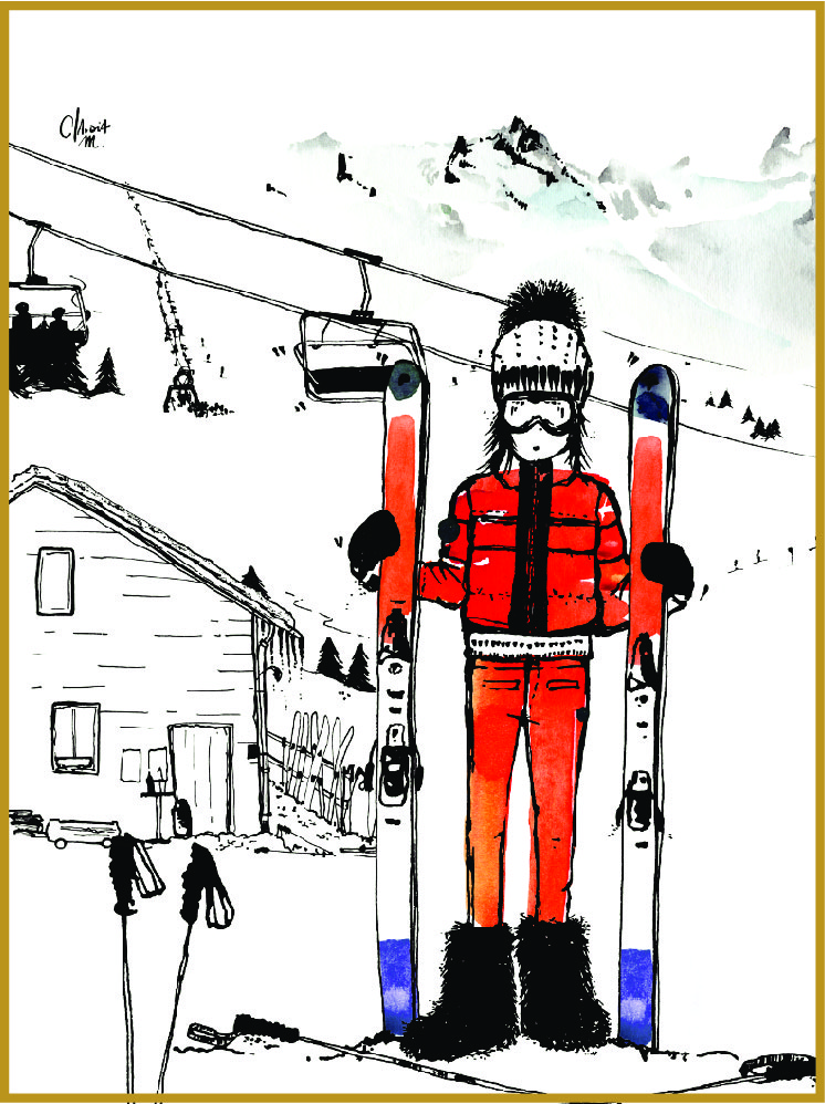 Belle des piste (rouge)  (15X21 cm)