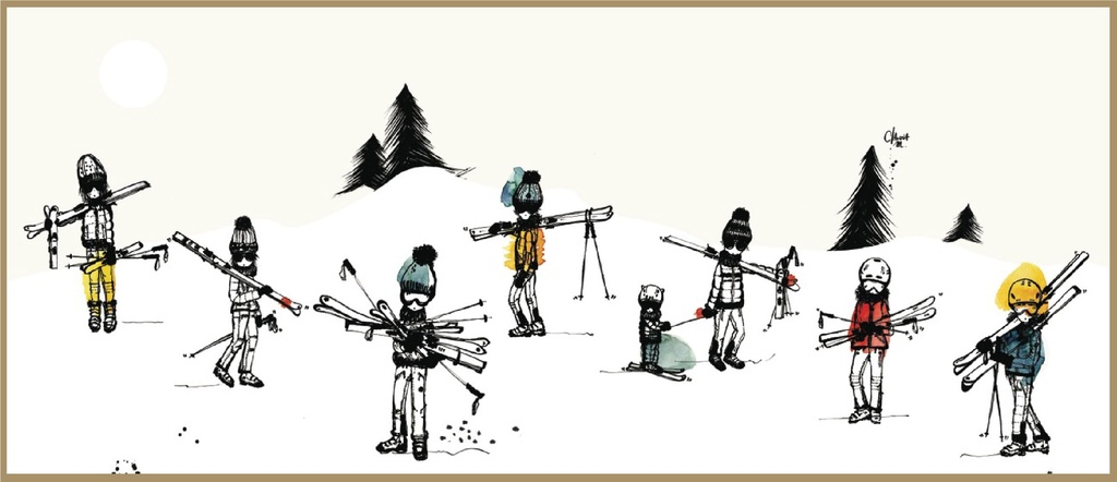 Skieurs (21X15 cm)