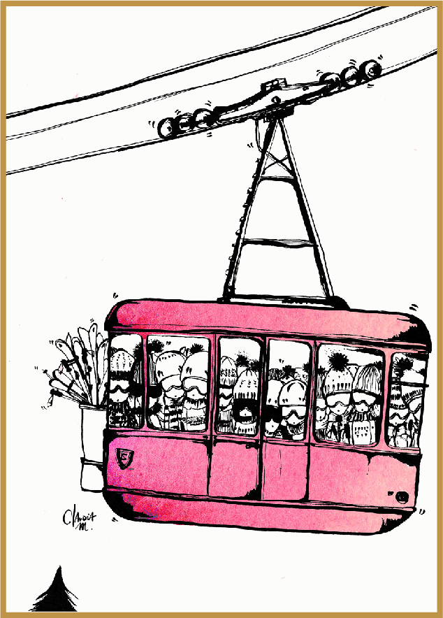 Téléphérique fuchsia