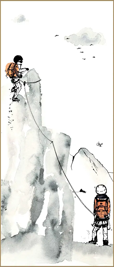 Là haut (coloré) ! (15X21 cm)