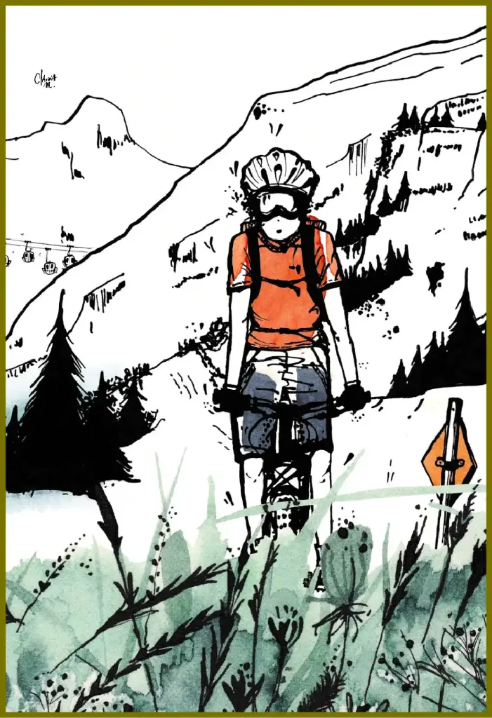 A travers champs ! (rouge) (17X40 cm)