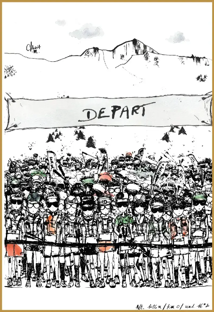 Le départ (21X15 cm)