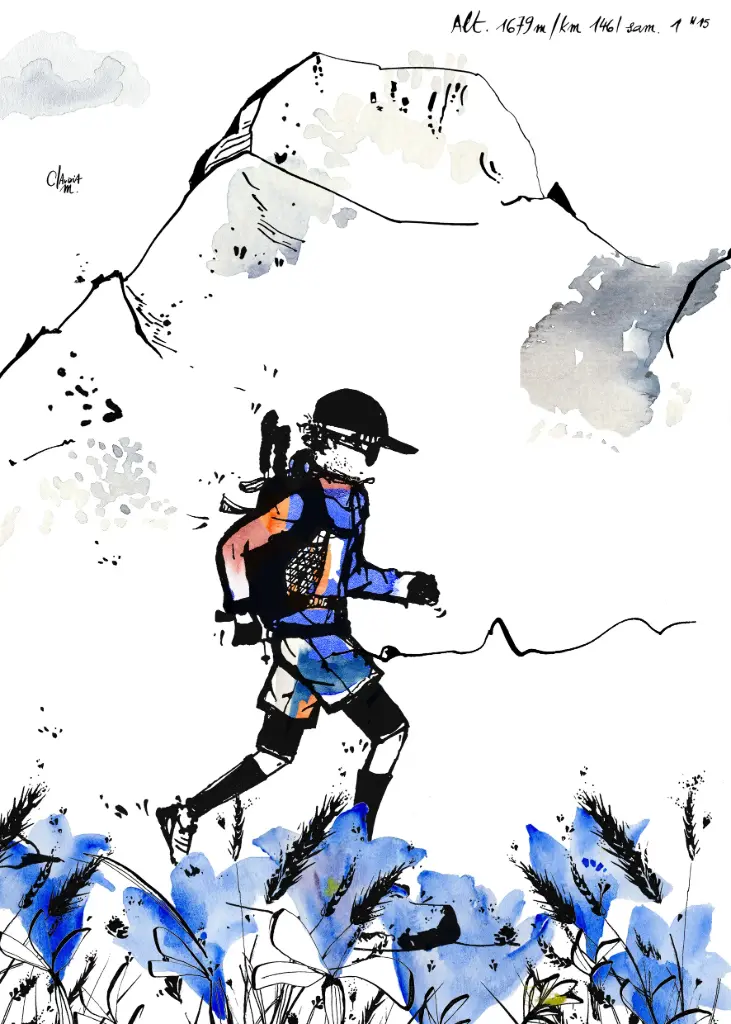 Dans les gentianes ! (21X15 cm)