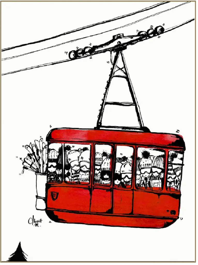 Téléphérique cherry (15X21 cm)
