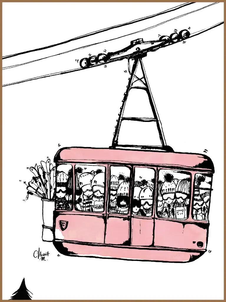 téléphérique flamingo (15X21 cm)