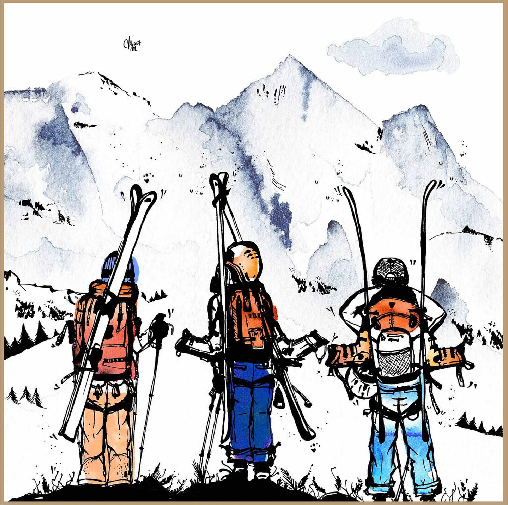 On y va ! (cyan) (30X30 cm)