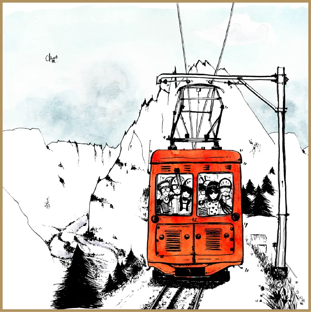 P'tit train (rouge) ! (30X30 cm)