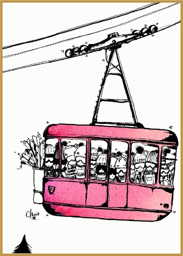 Téléphérique fuchsia